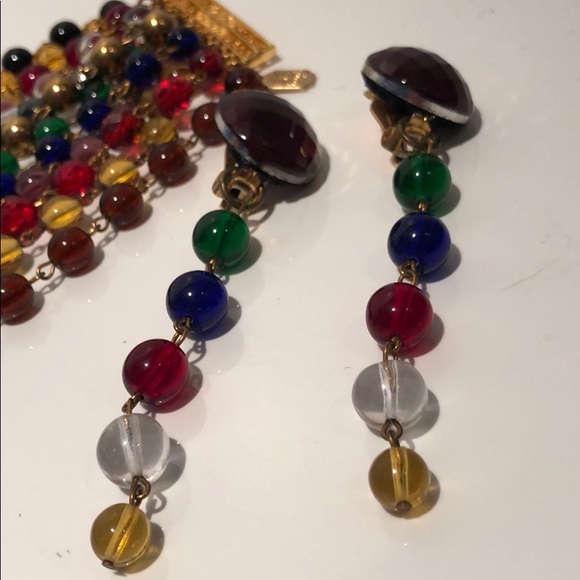 Bloomingdale's Jewelry - VINTAGE JEWEL BEADED DANGLING EARRINGS